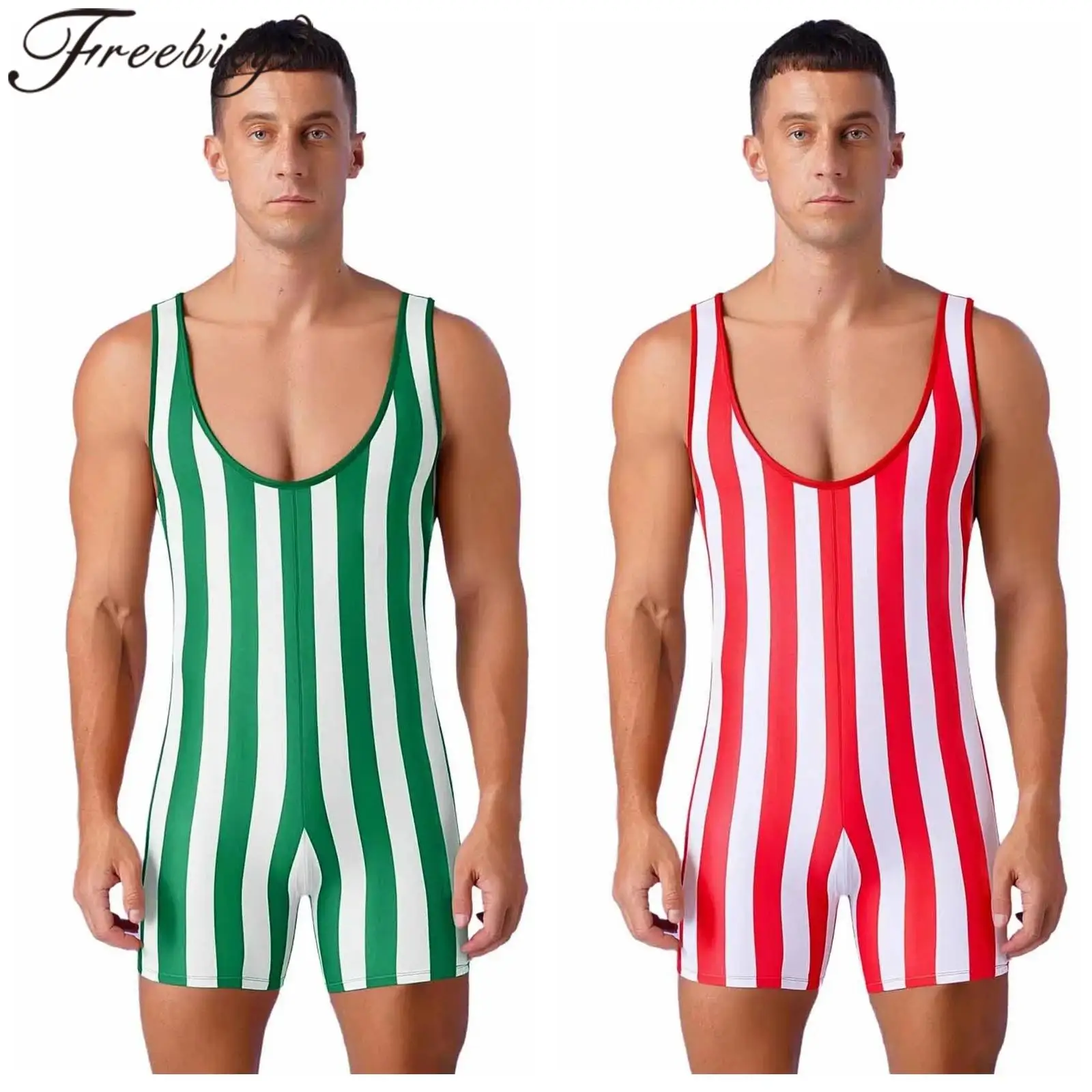 Men's Gym Sports Yoga Gymnastics Leotard Bodysuits Striped Jumpsuit for Fitness Sleeveless Workout Wrestling Singlet Bodysuit
Men's Gym Sports Yoga Gymnastics Leotard Bodysuits Striped Jumpsuit for Fitness Sleeveless Workout Wrestling Singlet Bodysuit