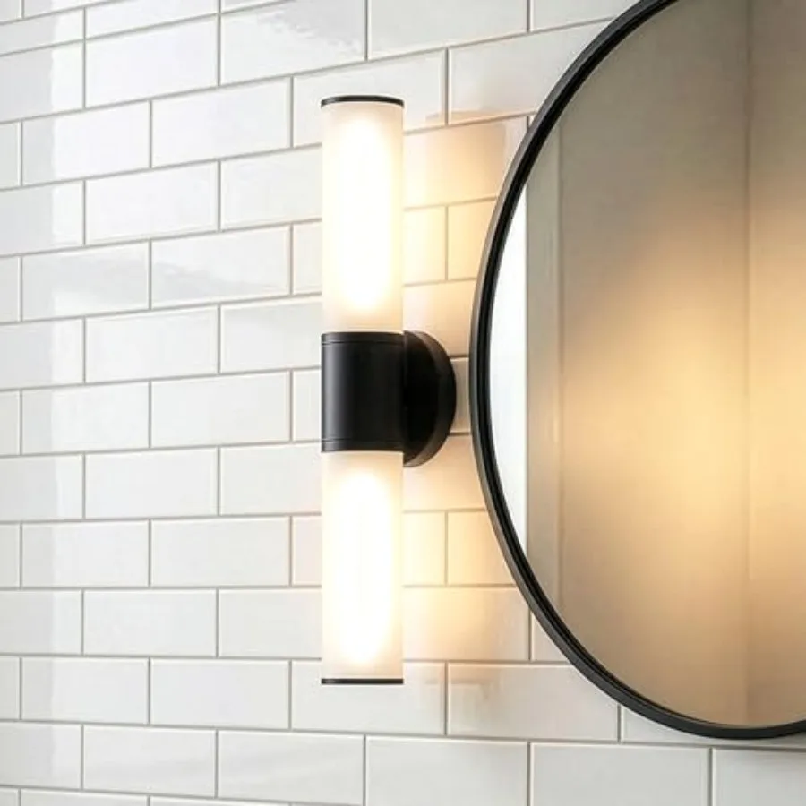 2-Light Bathroom Vanity Lighting Fixture Black Wall Sconce with Opal White Glass E26 Stocket Indoor Wall Lamp Modern Mirror Lig
2-Light Bathroom Vanity Lighting Fixture Black Wall Sconce with Opal White Glass E26 Stocket Indoor Wall Lamp Modern Mirror Lig