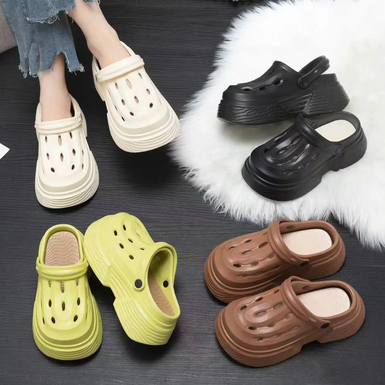 New Sandal Slippers DIY Women Mules Summer Cute Cartoon Clogs Beach Sandals Cave Hole Female Garden Shoe For Students Girls
New Sandal Slippers DIY Women Mules Summer Cute Cartoon Clogs Beach Sandals Cave Hole Female Garden Shoe For Students Girls