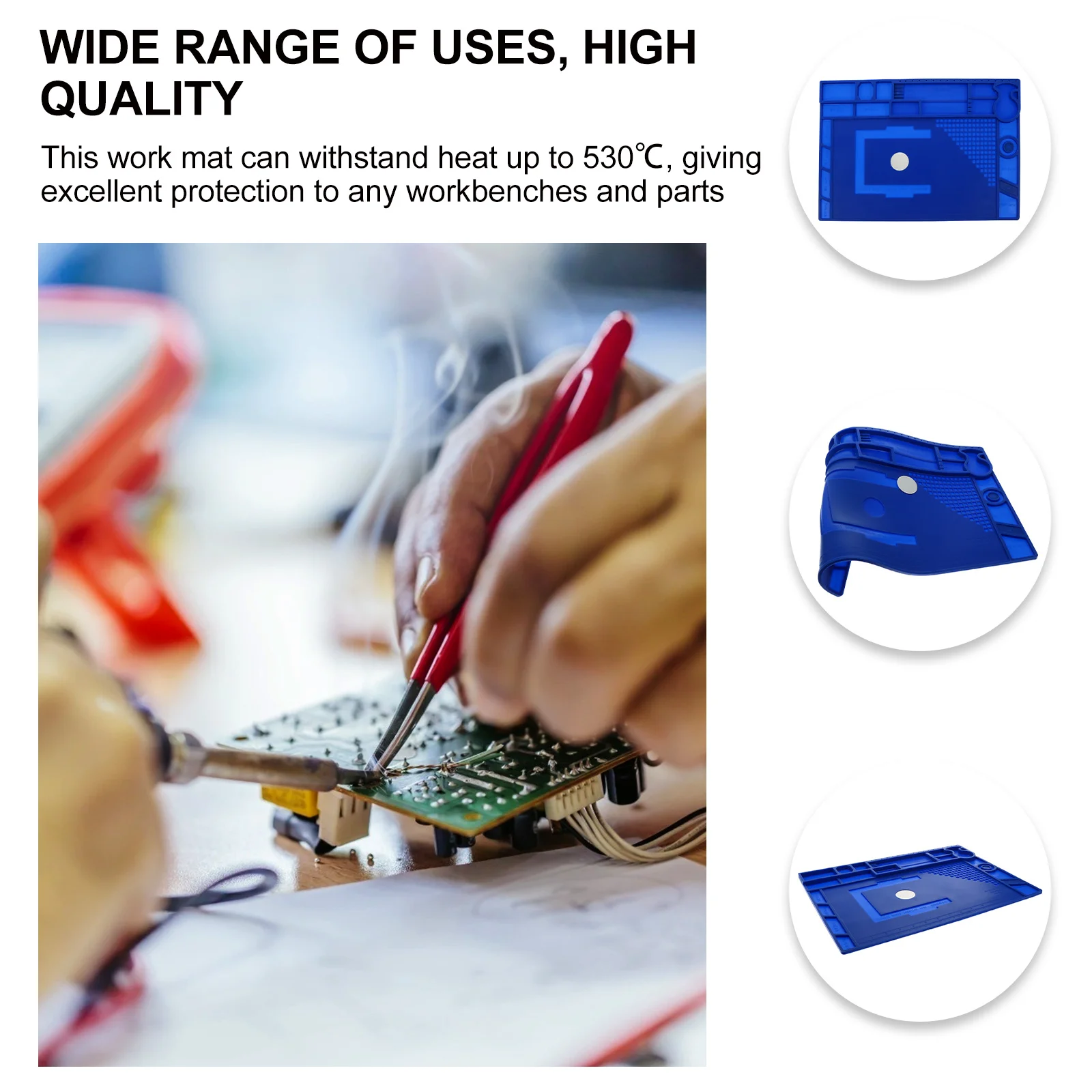 Large Heat-Resistant Silicone Work Mat Magnetic Electronics Repair Pad Insulation Work Pad Anti-Slip Desktop Mat
Large Heat-Resistant Silicone Work Mat Magnetic Electronics Repair Pad Insulation Work Pad Anti-Slip Desktop Mat