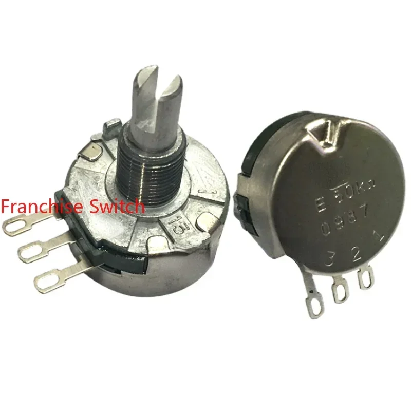 RV24 E50K Long-life Single Turn Link Potentiometer 20MM Round Shaft
RV24 E50K Long-life Single Turn Link Potentiometer 20MM Round Shaft