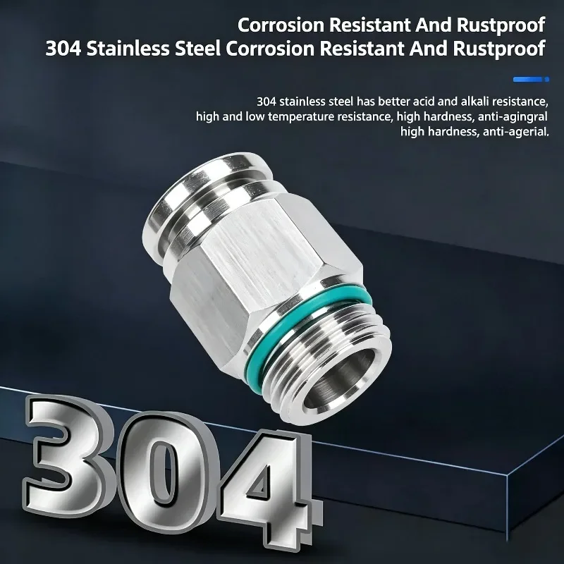 10pcs 304 stainless steel quick-insertion tracheal joint pneumatic quick connector straight through PC8-02mm high temperature an
10pcs 304 stainless steel quick-insertion tracheal joint pneumatic quick connector straight through PC8-02mm high temperature an
