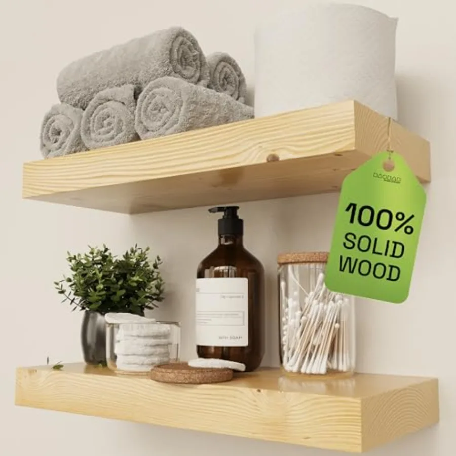 Wood Floating Shelves for Bathroom Wall Rustic Shelf 16 inch Floating Wooden Shelves for Bedroom Kitchen Living Room Natural Wo
Wood Floating Shelves for Bathroom Wall Rustic Shelf 16 inch Floating Wooden Shelves for Bedroom Kitchen Living Room Natural Wo