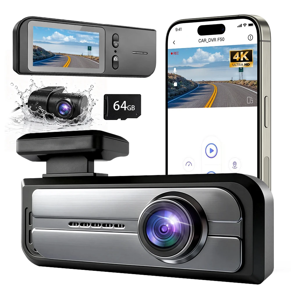 Dual Dash Cam Front and Rear,2 inch Display, 4K+2K Dash Camera for Cars,Night Vision,G-Sensor,WDR,24H Parking Mode,5.8GHz WiFi
Dual Dash Cam Front and Rear,2 inch Display, 4K+2K Dash Camera for Cars,Night Vision,G-Sensor,WDR,24H Parking Mode,5.8GHz WiFi