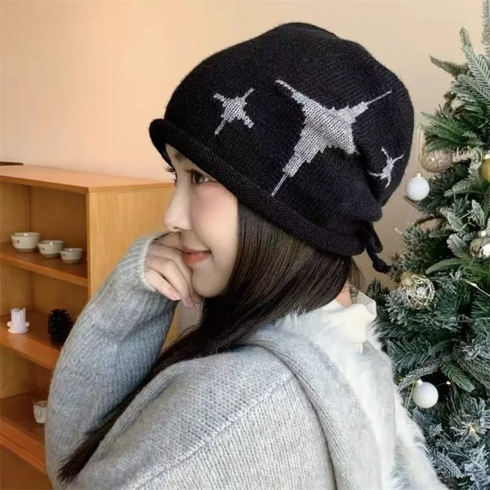 Fashion Star Pattern Knitted Woolen Hat Thickened Cold-proof Cover Head Cap Keep Warm Windproof Ear Protection Hat Women
Fashion Star Pattern Knitted Woolen Hat Thickened Cold-proof Cover Head Cap Keep Warm Windproof Ear Protection Hat Women