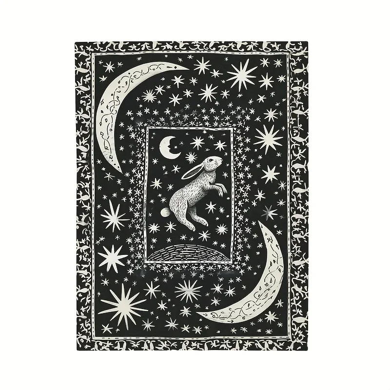 Rabbit on Moon Fleece Blanket Soft Throw for Astrology Fans Unique Gift for Night Sky Lovers Perfect Home Decor Accessory
Rabbit on Moon Fleece Blanket Soft Throw for Astrology Fans Unique Gift for Night Sky Lovers Perfect Home Decor Accessory