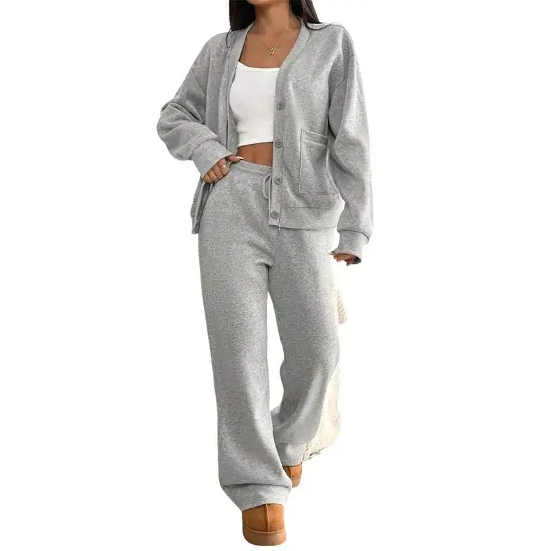 Women's 2 Piece Lounge Set Button up Sweatshirt Fashionable Summer Outfit Casual Comfortable Style No Brand Registered Trademark
Women's 2 Piece Lounge Set Button up Sweatshirt Fashionable Summer Outfit Casual Comfortable Style No Brand Registered Trademark