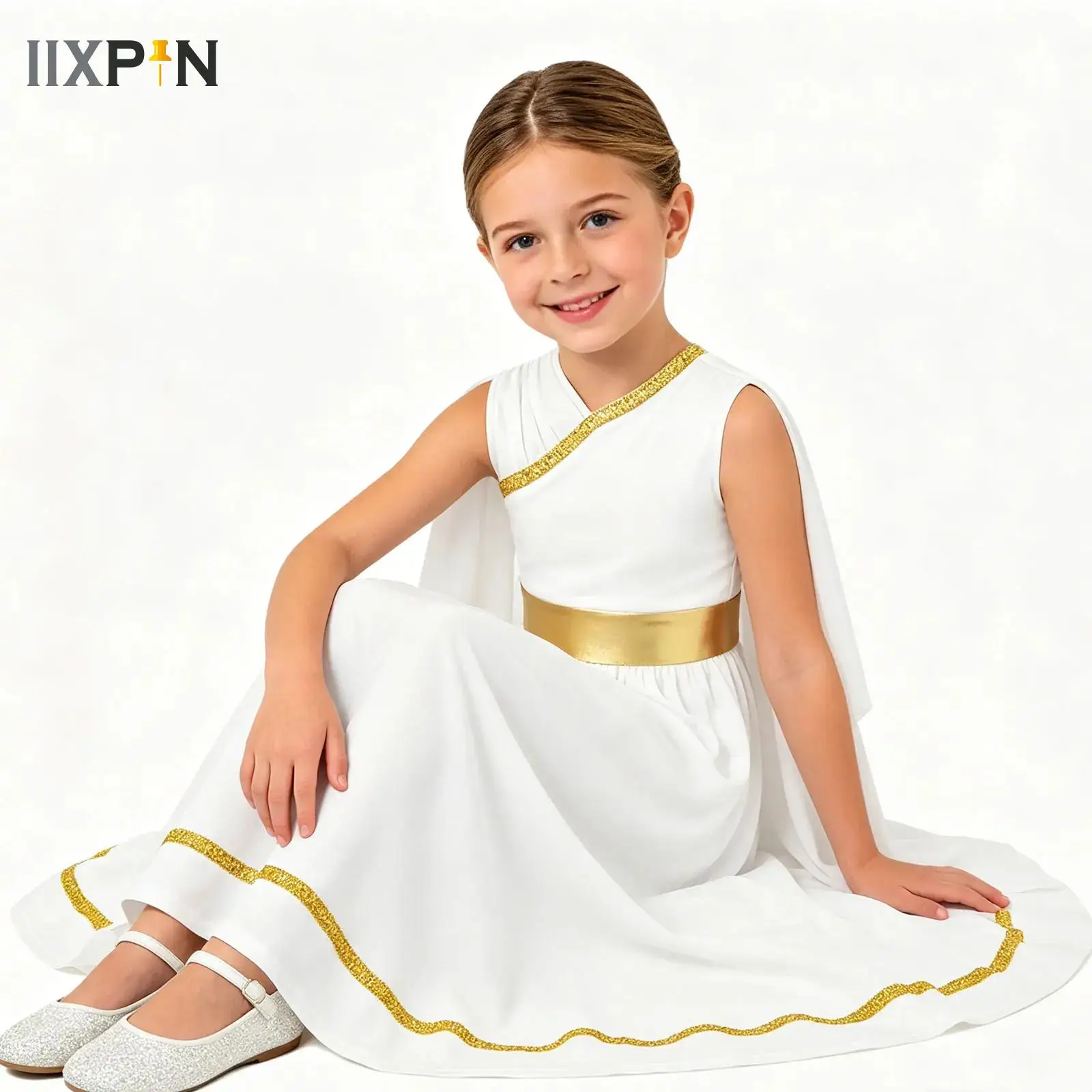 Girls Ancient Greek Toga Senator Caesar Costume Athenian Princess Roman Empress Long Dress Robe for Halloween Cosplay Party
Girls Ancient Greek Toga Senator Caesar Costume Athenian Princess Roman Empress Long Dress Robe for Halloween Cosplay Party