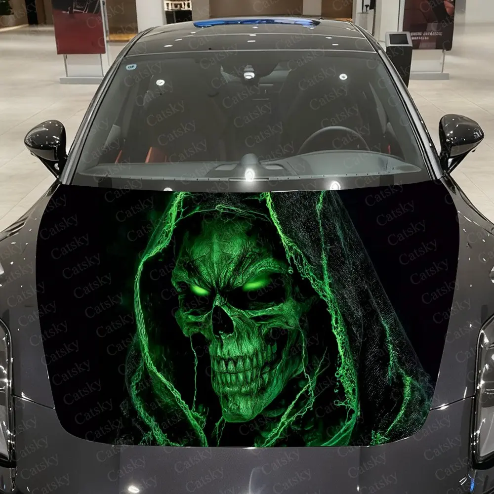 Green Glow Skeleton Reaper Car Vinyl Wrap, PVC Material Waterproof Car Hood Sticker, Self-Adhesive Scratch-Resistant Stickers
Green Glow Skeleton Reaper Car Vinyl Wrap, PVC Material Waterproof Car Hood Sticker, Self-Adhesive Scratch-Resistant Stickers