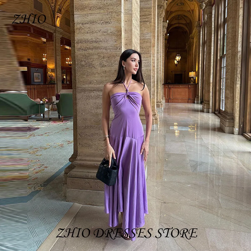 ZHIO Celebrity Long Lavender Vacation Evening Dress Satin A-Line Sweetheart Pleated Floor Length Sexy Back Prom Dress Customized
ZHIO Celebrity Long Lavender Vacation Evening Dress Satin A-Line Sweetheart Pleated Floor Length Sexy Back Prom Dress Customized