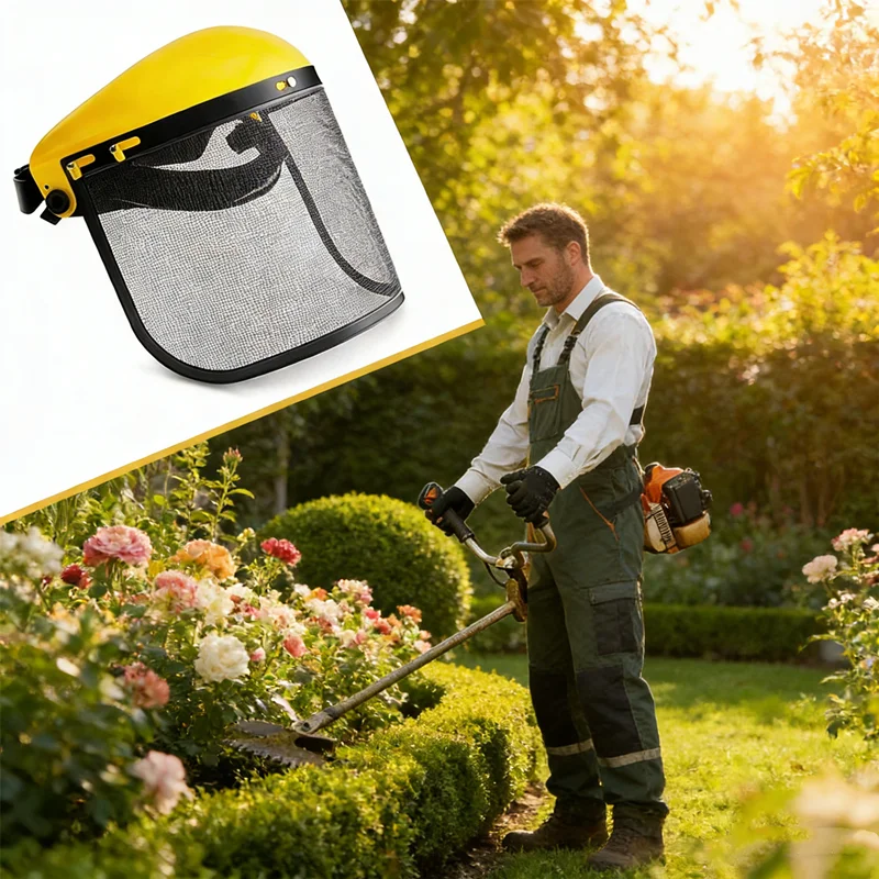 1PCS Stainless Steel Mesh Safety Helmet Full Face Splash Proof Shield Grass Trimmer Protective Hat Garden Lawn Work Safety Mask
1PCS Stainless Steel Mesh Safety Helmet Full Face Splash Proof Shield Grass Trimmer Protective Hat Garden Lawn Work Safety Mask