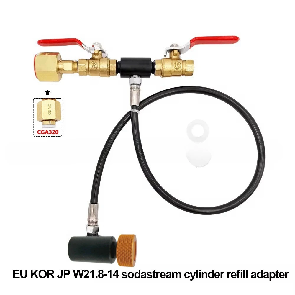 Латунный газовый баллон, фитинг для накачивания углекислого газа с 24-дюймовым шлангом от большого до малого
Латунный газовый баллон, фитинг для накачивания углекислого газа с 24-дюймовым шлангом от большого до малого