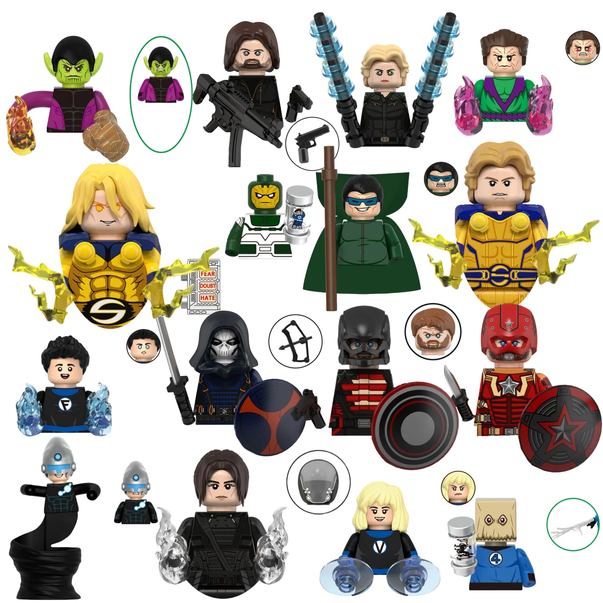 Blind Box Mini Building Blocks G0159 Figures Big Goblin Spiderman Iron Man Venom Captain Hawk Deadpool Armor Christmas Gift Toy
Blind Box Mini Building Blocks G0159 Figures Big Goblin Spiderman Iron Man Venom Captain Hawk Deadpool Armor Christmas Gift Toy