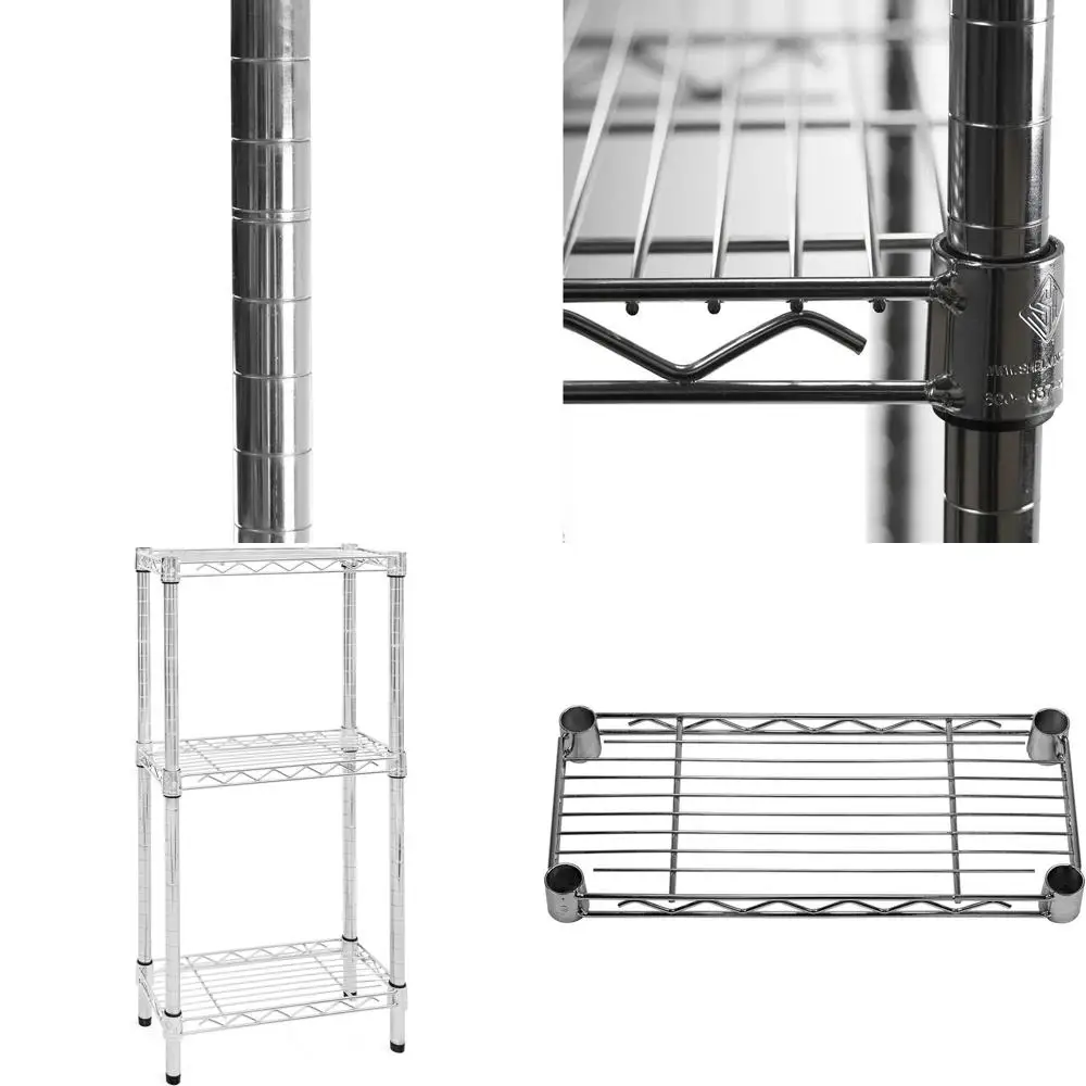 3-Tier 8 Deep x 18 Wide Chrome Wire Shelving, 800lbs Capacity per Shelf
3-Tier 8 Deep x 18 Wide Chrome Wire Shelving, 800lbs Capacity per Shelf