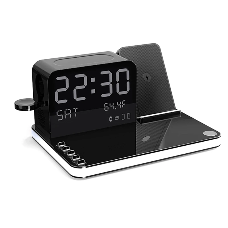 ABSQ-Wireless Charging Station 7 In 1 Fast Charger Stand With Clock Night Lights For Watches Smartphones
ABSQ-Wireless Charging Station 7 In 1 Fast Charger Stand With Clock Night Lights For Watches Smartphones