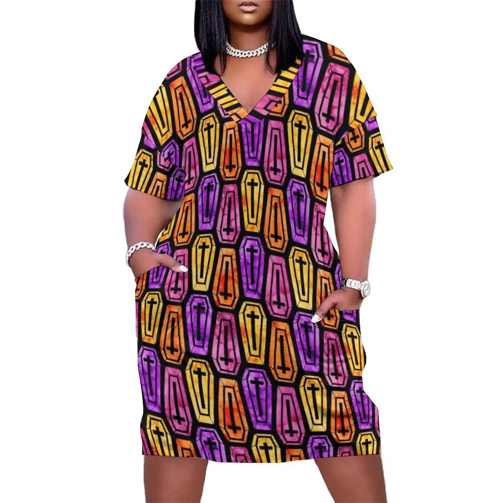 Watercolor Coffins in Warm Colors Loose Pocket Dress Elegant gowns long dresses for women clothes for women
Watercolor Coffins in Warm Colors Loose Pocket Dress Elegant gowns long dresses for women clothes for women