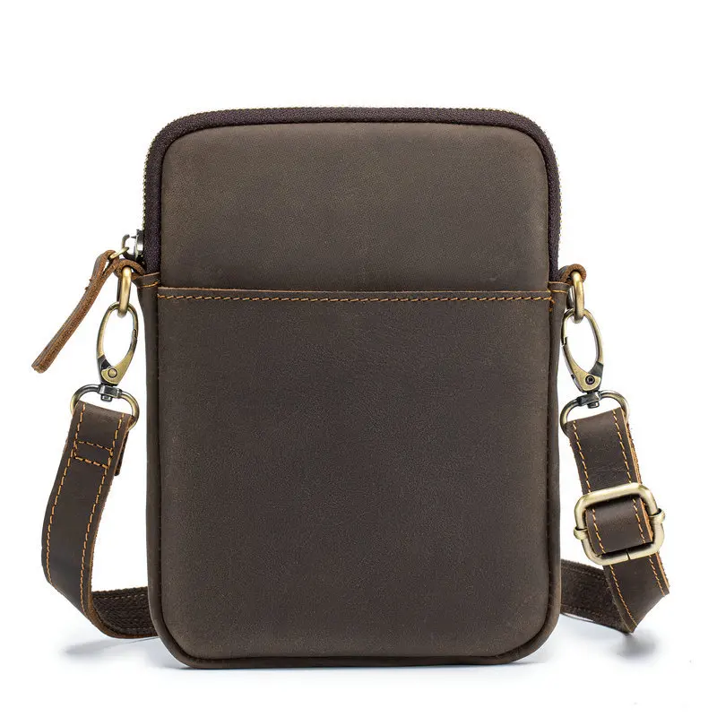 Genuine leather men's crossbody bag, retro business single-shoulder bag, vertical portable single-shoulder document bag
Genuine leather men's crossbody bag, retro business single-shoulder bag, vertical portable single-shoulder document bag