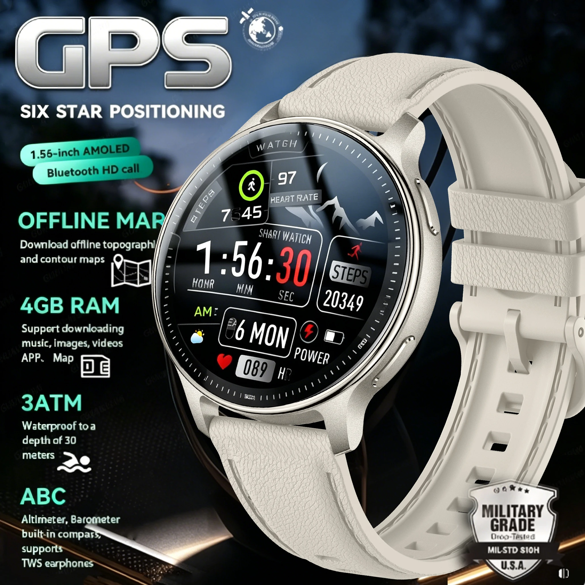 New Upgrade GPS Outdoor Sports SmartWatch Men With 5ATM Swim Compass Altimeter 1.32" AMOLED Heart Rate Bluetooth Call Smartwatch
New Upgrade GPS Outdoor Sports SmartWatch Men With 5ATM Swim Compass Altimeter 1.32" AMOLED Heart Rate Bluetooth Call Smartwatch