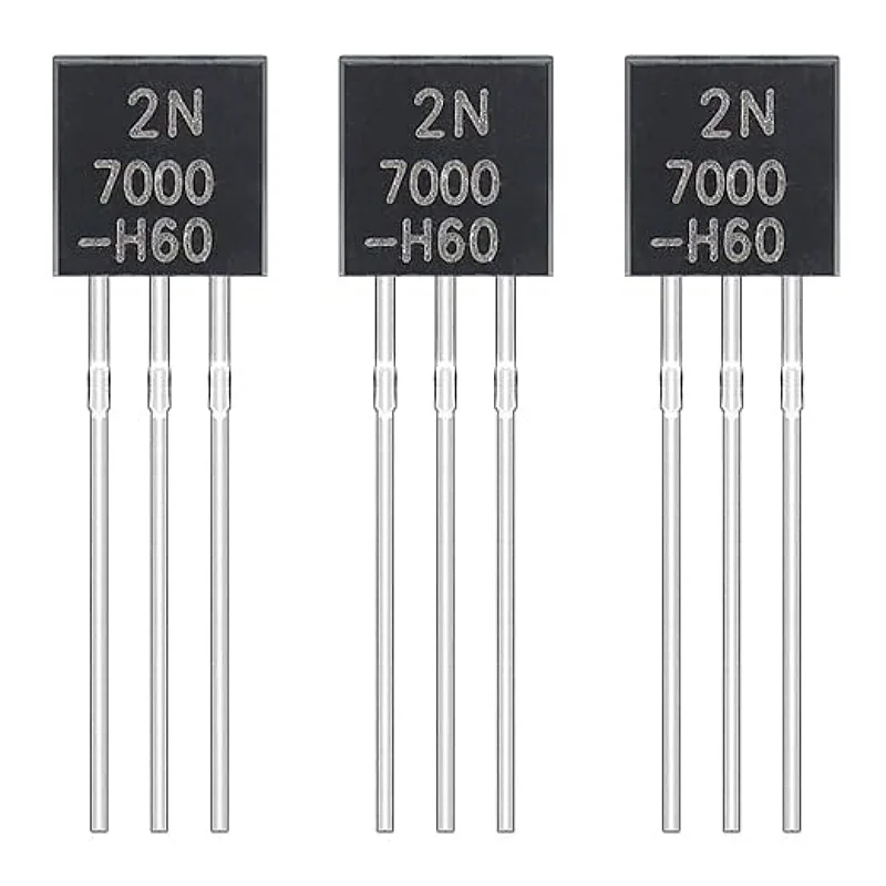 2N7000 Mosfet Transistor TO-92 N-Channel Feld Effect Transistor 200mA 60V (Pack of 100pcs)
2N7000 Mosfet Transistor TO-92 N-Channel Feld Effect Transistor 200mA 60V (Pack of 100pcs)