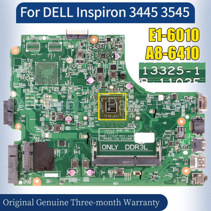 Материнская плата для ноутбука DELL Inspiron 13325 3445 3545, 100% протестирована
Материнская плата для ноутбука DELL Inspiron 13325 3445 3545, 100% протестирована