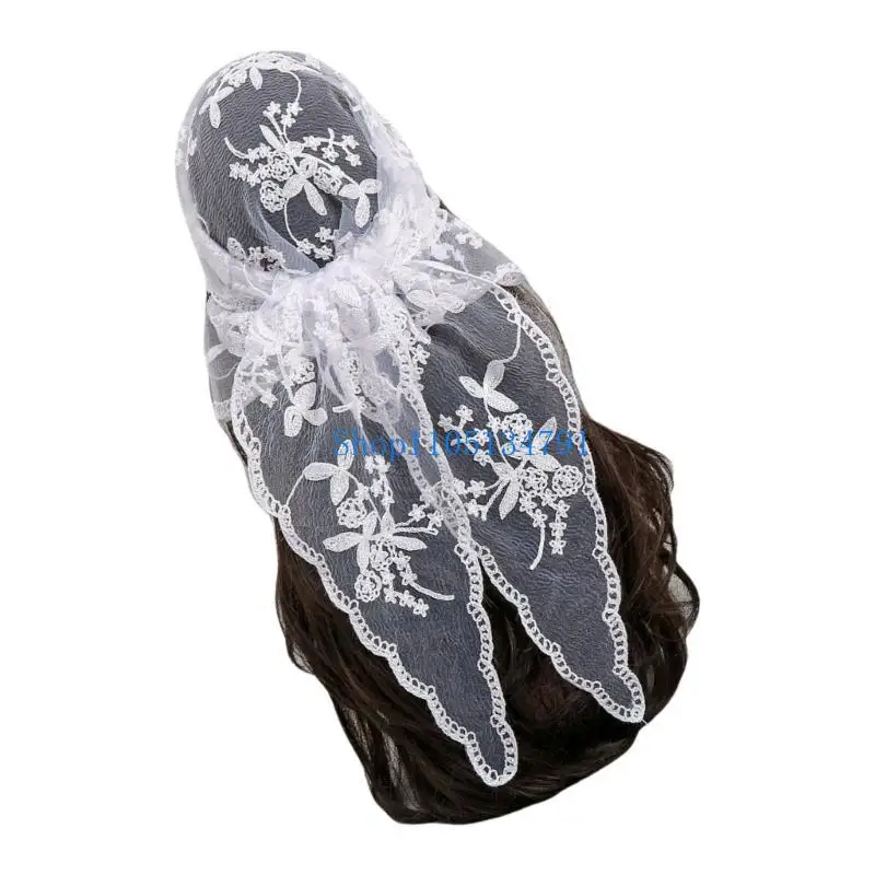 98km Embroidered Lace Triangle Scarf Elegant Scarf Shawl Flower Headband 135x45cm
98km Embroidered Lace Triangle Scarf Elegant Scarf Shawl Flower Headband 135x45cm