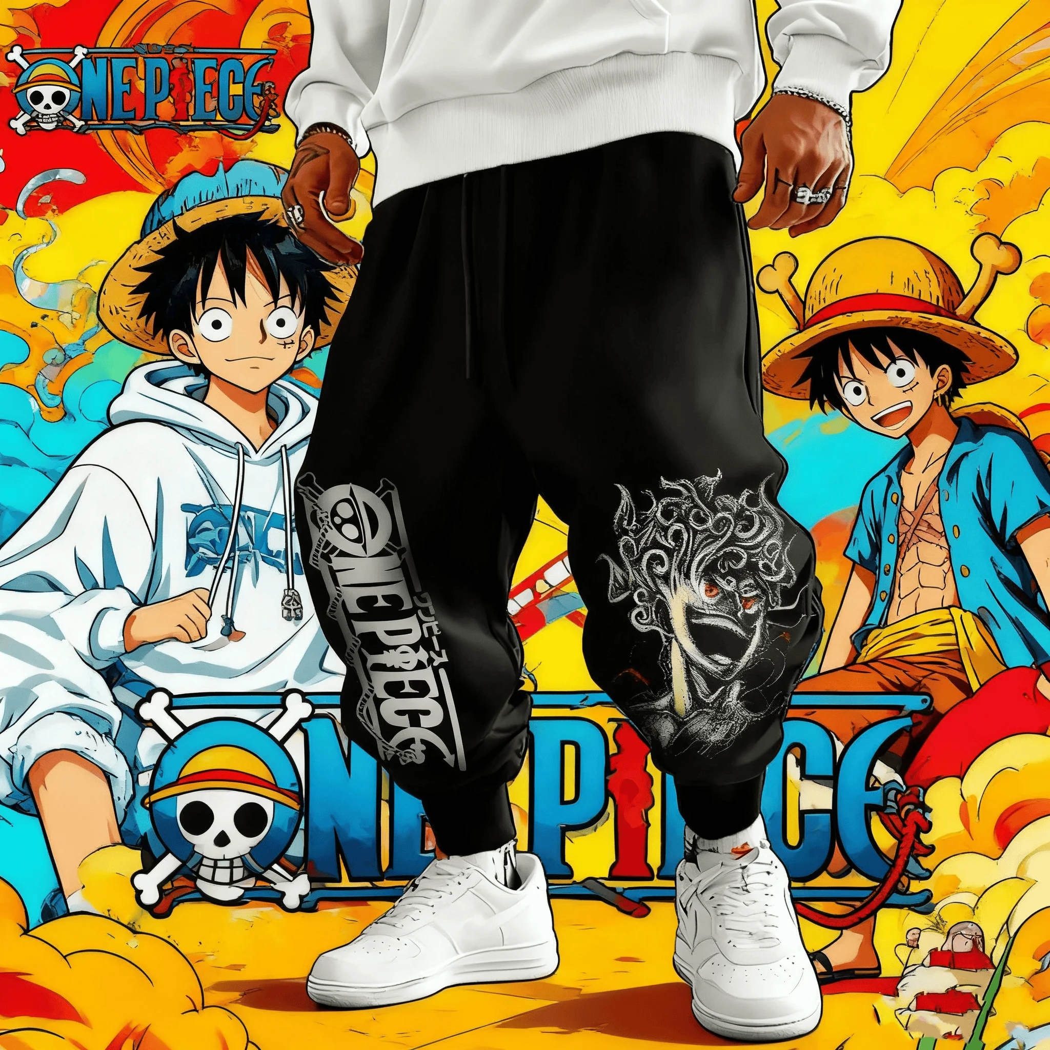 Брюки с принтом в стиле аниме Munch D.Luffy на 2025 год, осень-зима, новые мужские и женские модные свободные хлопковые брюки в стиле хип-хоп
Брюки с принтом в стиле аниме Munch D.Luffy на 2025 год, осень-зима, новые мужские и женские модные свободные хлопковые брюки в стиле хип-хоп