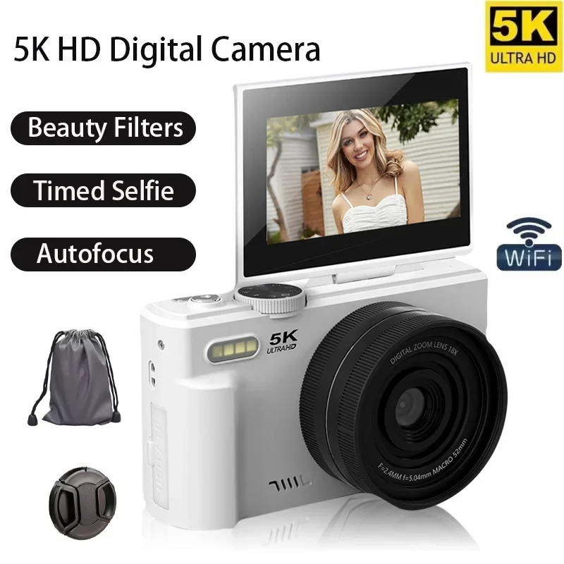 5k HD Digital Camera 75MP 18X Zoom AF Automatic Zoom 3-inch Flip Screen WIFI Web Camcorder Student Travel Shooting Vlog Cameras
5k HD Digital Camera 75MP 18X Zoom AF Automatic Zoom 3-inch Flip Screen WIFI Web Camcorder Student Travel Shooting Vlog Cameras