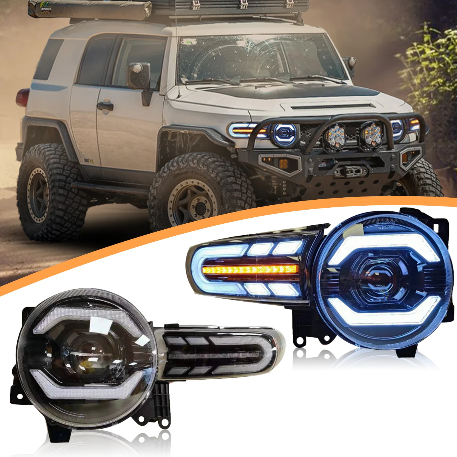 Car LED Headlight for Toyota FJ Cruiser 2007-2016 1 Pair LED Head Lamp Assembly Automotive Accessories
Car LED Headlight for Toyota FJ Cruiser 2007-2016 1 Pair LED Head Lamp Assembly Automotive Accessories