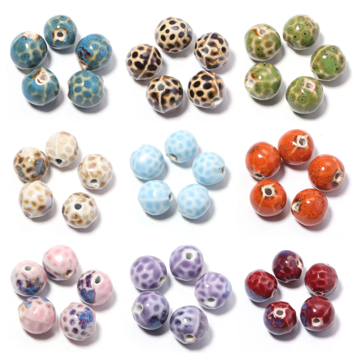 5pcs 16mm Ball Spot Leopard Ceramic Beads Colorful Round Porcelain Beads for Jewelry Making DIY Bracelet Necklace Accessories
5pcs 16mm Ball Spot Leopard Ceramic Beads Colorful Round Porcelain Beads for Jewelry Making DIY Bracelet Necklace Accessories