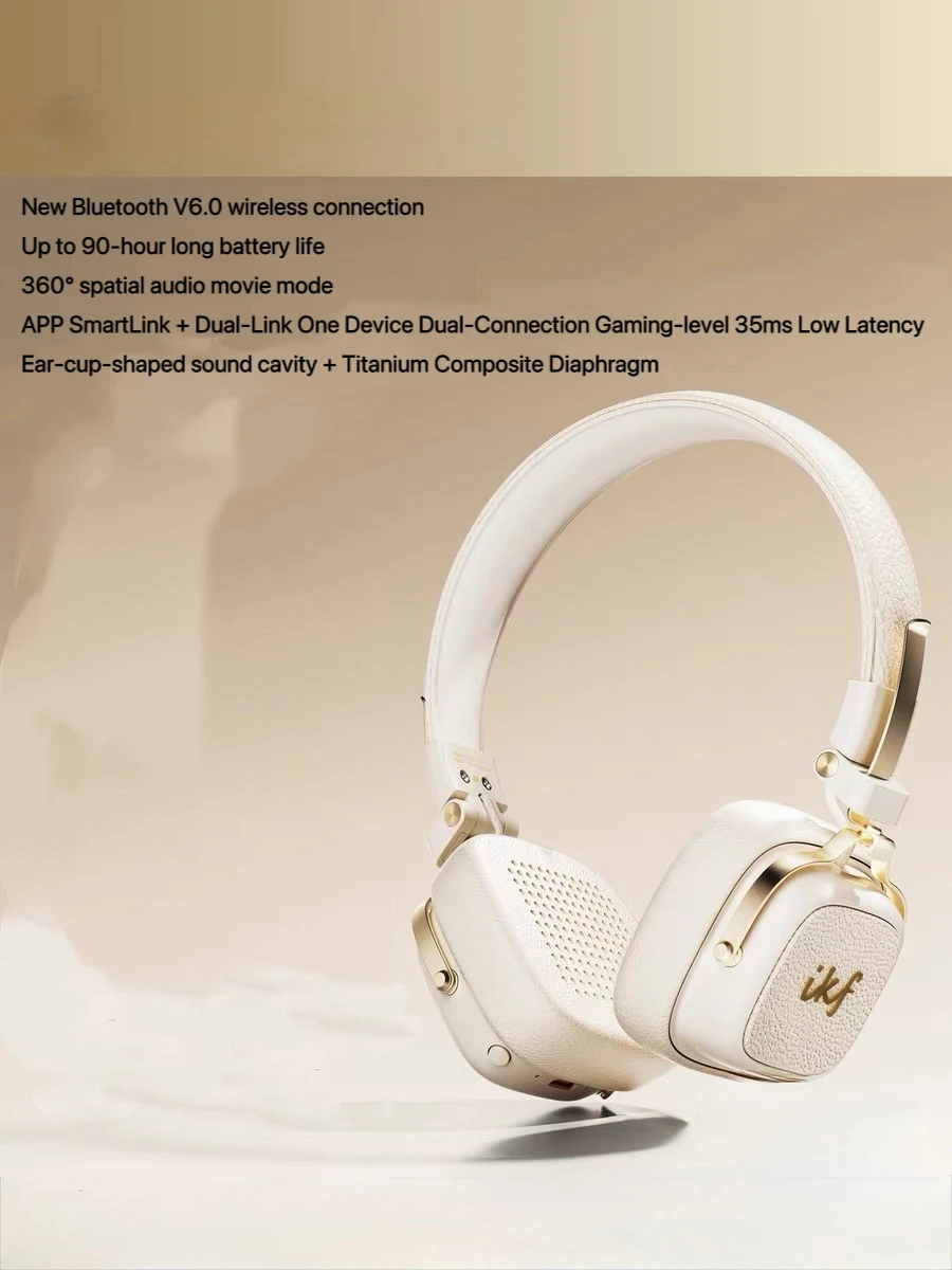 iKF E2 Headphones with HiFi Spatial Audio, Long Battery Life, and Noise-Canceling Call Function
iKF E2 Headphones with HiFi Spatial Audio, Long Battery Life, and Noise-Canceling Call Function