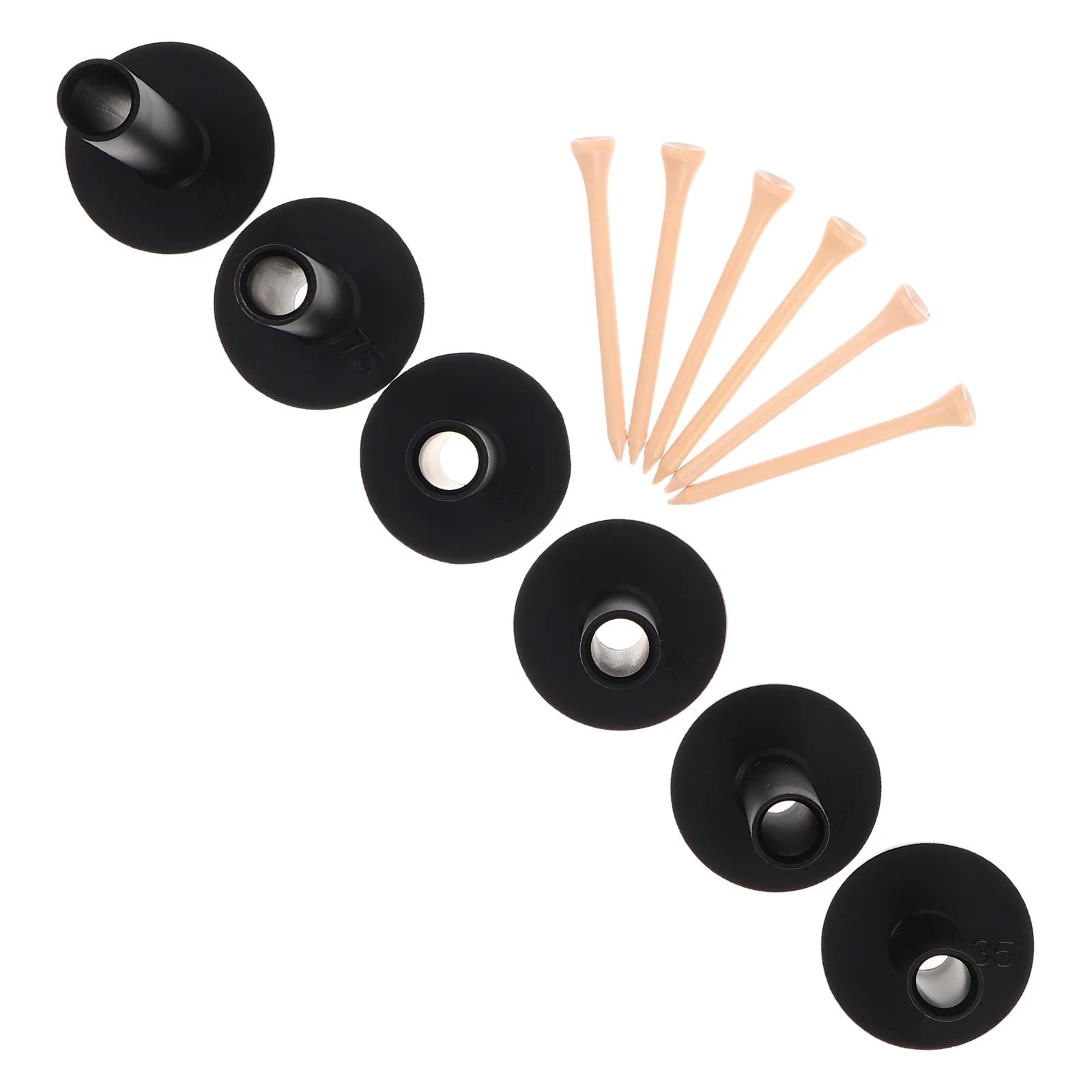 6Pcs Golf Rubber Tees Holder Set 35-83mm Height Versatile Durable Antislip Base Driving Range Simulator Practice Mat
6Pcs Golf Rubber Tees Holder Set 35-83mm Height Versatile Durable Antislip Base Driving Range Simulator Practice Mat