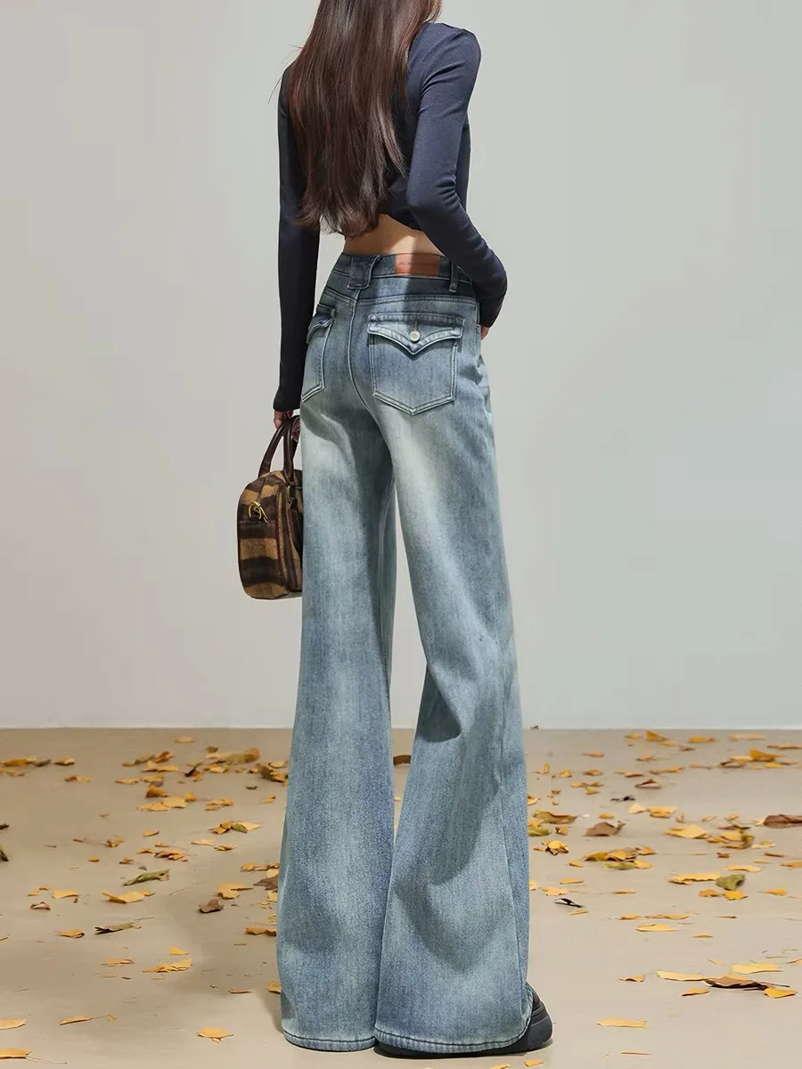 Retro Washed Blue Flared Pants Women Summer 2026 New Style Hanging Large Size Not Sticky Leg Dragging Pants Casual High Waist...
Retro Washed Blue Flared Pants Women Summer 2026 New Style Hanging Large Size Not Sticky Leg Dragging Pants Casual High Waist...