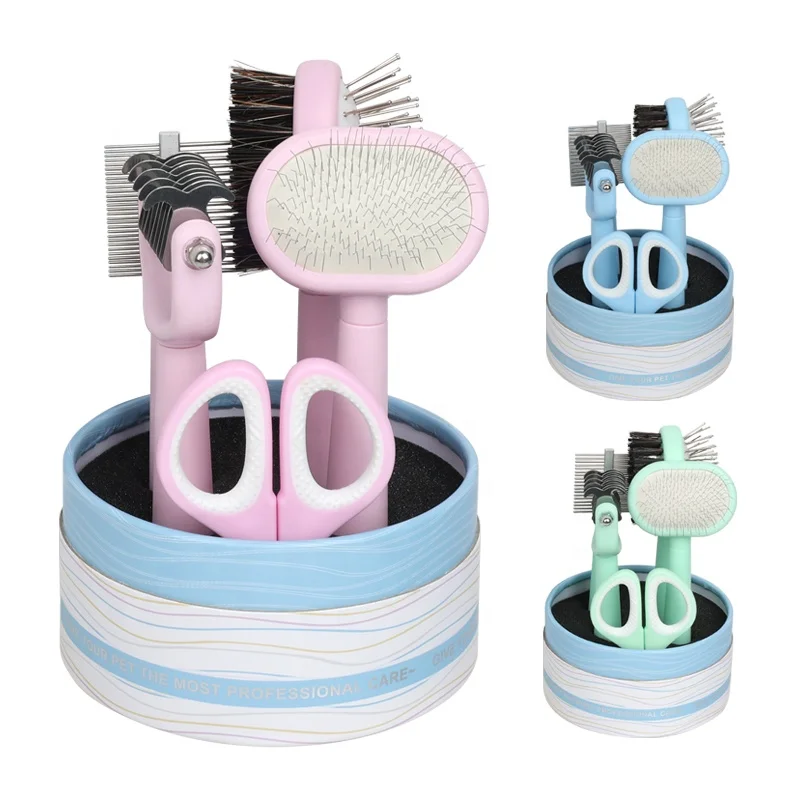 5 in 1 Pet Grooming Set Double Sided Knotting Comb Cat Nail Clipper Grooming Massage Shedding Supplies
5 in 1 Pet Grooming Set Double Sided Knotting Comb Cat Nail Clipper Grooming Massage Shedding Supplies