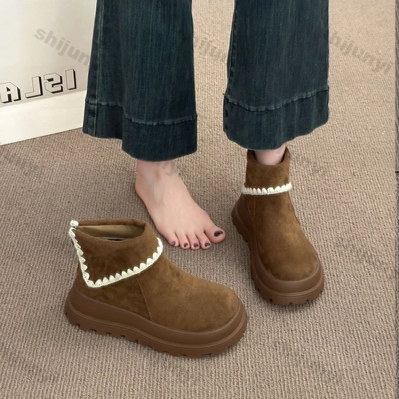 Lace Short Boots 2026 Spring Autumn Non Slip Faux Suede Casual Platform Shoes Comfortable Retro Women Ankle Boots Zapatos Mujer
Lace Short Boots 2026 Spring Autumn Non Slip Faux Suede Casual Platform Shoes Comfortable Retro Women Ankle Boots Zapatos Mujer