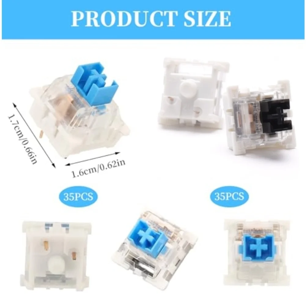 70PCS 3Pin For Mechanical Keyboard Switches With Transparent Housing For Enhanced LED Backlight And Dust Protection
70PCS 3Pin For Mechanical Keyboard Switches With Transparent Housing For Enhanced LED Backlight And Dust Protection