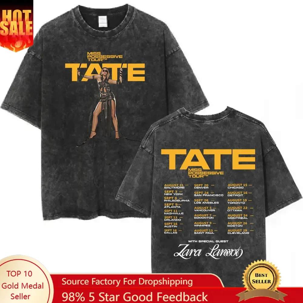 Vintage Washed Tate McRae Miss Possessive World Tour 2025 T-Shirts Men Women Women Harajuku O-Neck Short Sleeve T Shirt Cotton T
Vintage Washed Tate McRae Miss Possessive World Tour 2025 T-Shirts Men Women Women Harajuku O-Neck Short Sleeve T Shirt Cotton T