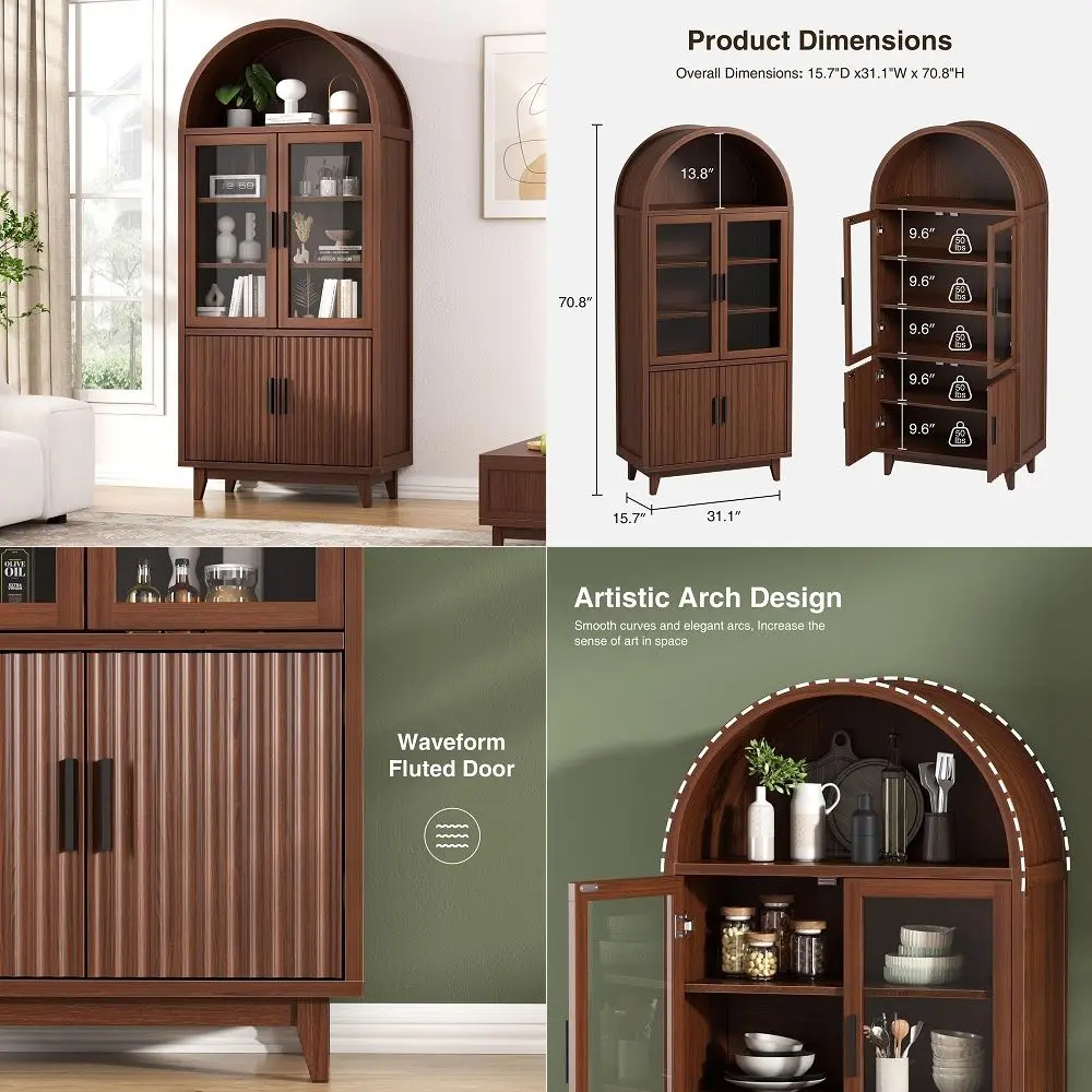 Display Cabinet with LED Lights Set of 2, Display Case Bookcase with 4Tier Shelves, Curio Cabinet with 2 Glass Doors, Storage C
Display Cabinet with LED Lights Set of 2, Display Case Bookcase with 4Tier Shelves, Curio Cabinet with 2 Glass Doors, Storage C
