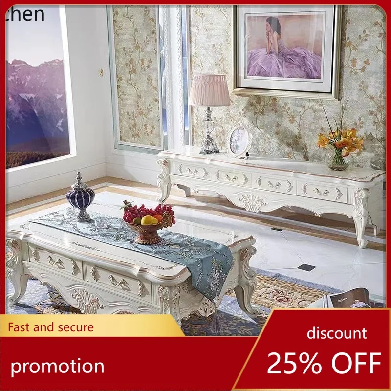 ZML Solid Wood Small Apartment Coffee Table Living Room TV Cabinet Set Marble Flower Design Model 
ZML Solid Wood Small Apartment Coffee Table Living Room TV Cabinet Set Marble Flower Design Model