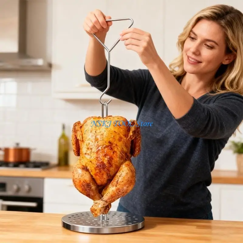 L8RC Pack of 1 Premium Turkey Cooking Rack Vertical Design Ensures Even Heating
L8RC Pack of 1 Premium Turkey Cooking Rack Vertical Design Ensures Even Heating