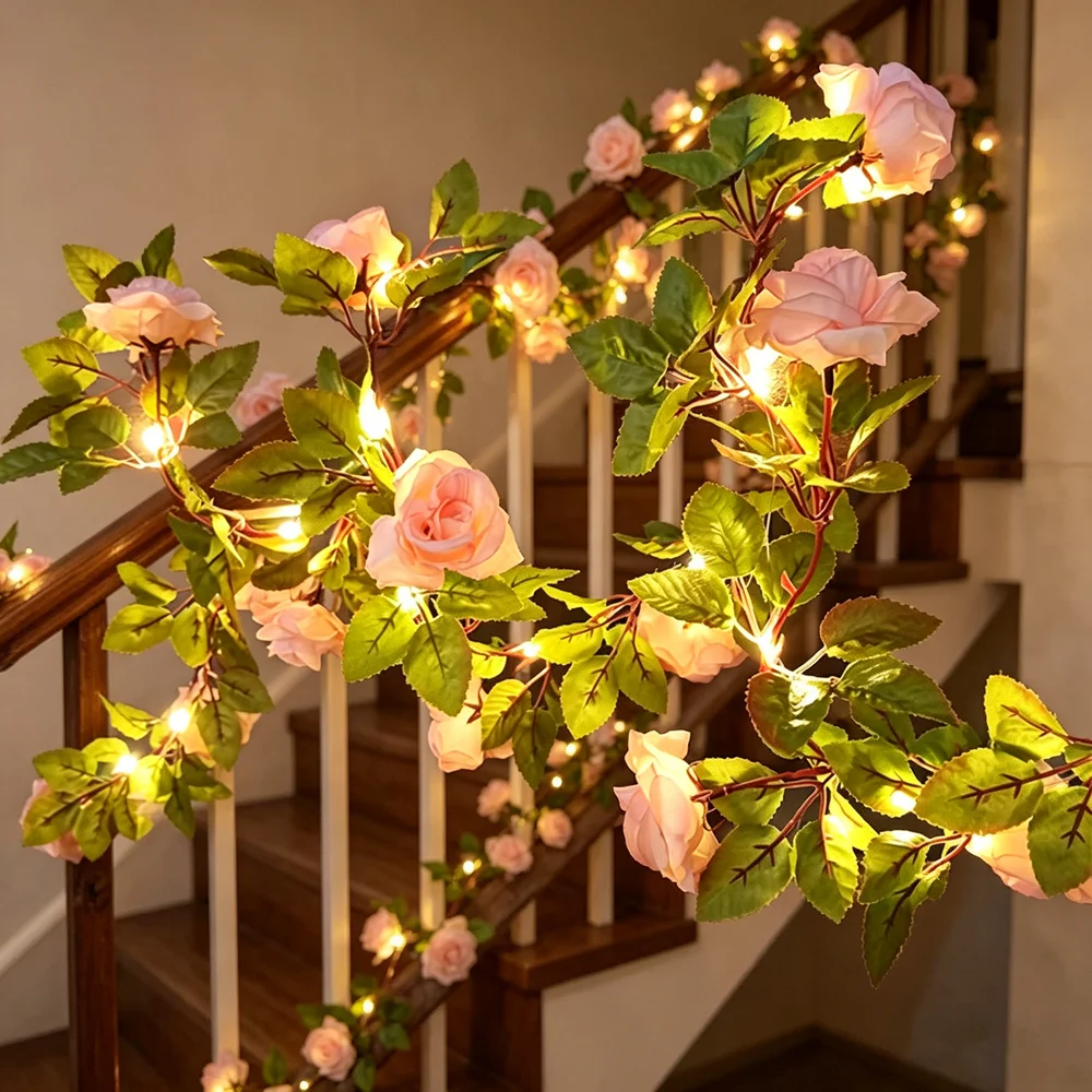 Battery Powered 5M/2M LED Garden String Light Green Leaf Flower Fake Plants Wedding for Wall Birthday Room Christmas Decoration
Battery Powered 5M/2M LED Garden String Light Green Leaf Flower Fake Plants Wedding for Wall Birthday Room Christmas Decoration