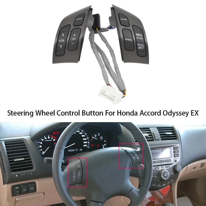 Кнопка управления рулевым колесом для Honda Accord Odyssey EX, многофункциональный рулевой переключатель 35880-SHJ-A21ZA 35880-SDB-A21
Кнопка управления рулевым колесом для Honda Accord Odyssey EX, многофункциональный рулевой переключатель 35880-SHJ-A21ZA 35880-SDB-A21