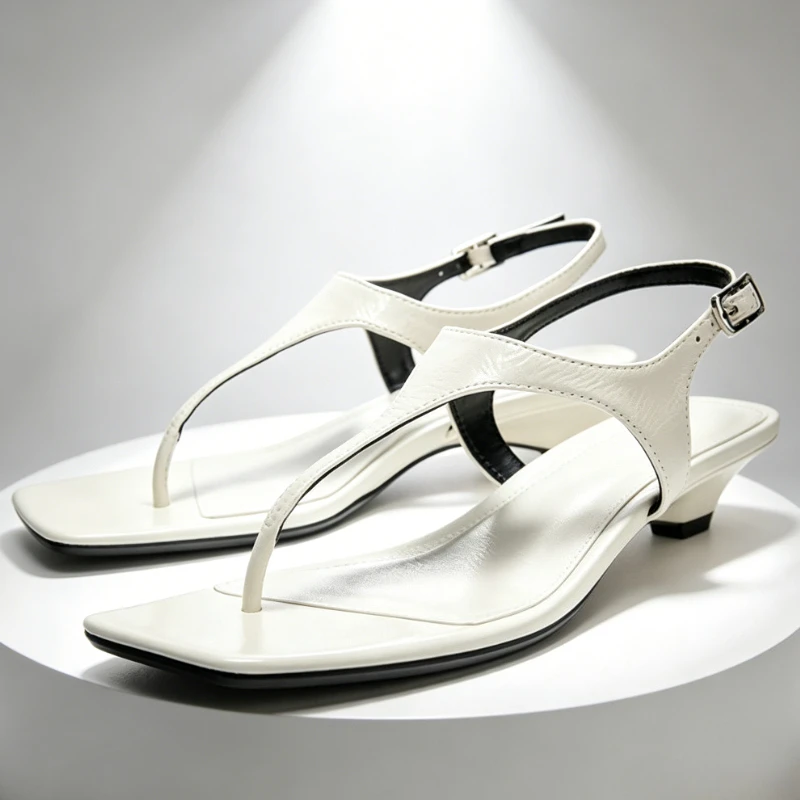 White Leather Pu Buckle Detail Kitten Heel Sandals Women Sexy Clip Toe Shoes for Ladies Summer Comfortable Beach Shoes Sandalias
White Leather Pu Buckle Detail Kitten Heel Sandals Women Sexy Clip Toe Shoes for Ladies Summer Comfortable Beach Shoes Sandalias