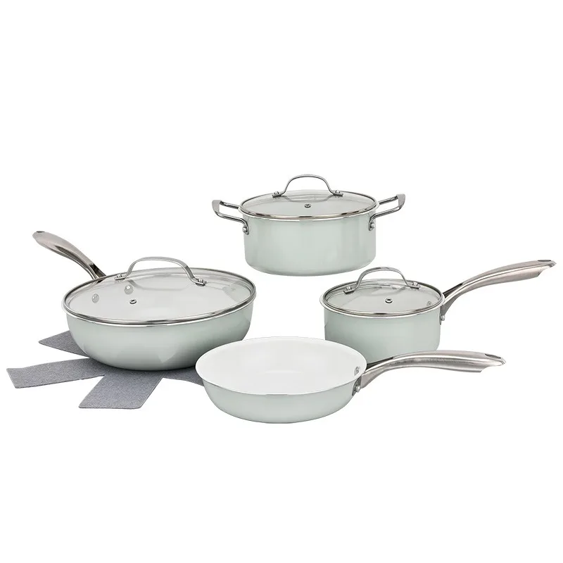 Cross-border Spot Ceramic Non-stick Pan Set, Household Light Frying Milk Pan Combination Foreign Trade Pan Set Wholesale
Cross-border Spot Ceramic Non-stick Pan Set, Household Light Frying Milk Pan Combination Foreign Trade Pan Set Wholesale