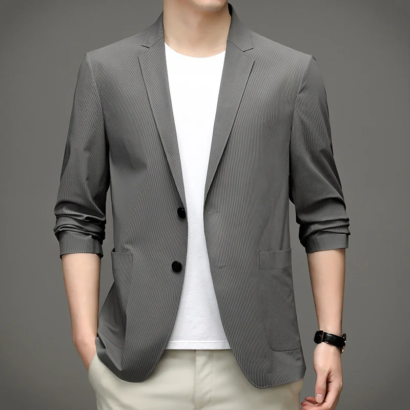 2022 Summer New Seamless Ice Silk Thin Sun Protection Mens Smart Casual Blazers Top Quality Male Slim Fit Suit Jackets
2022 Summer New Seamless Ice Silk Thin Sun Protection Mens Smart Casual Blazers Top Quality Male Slim Fit Suit Jackets