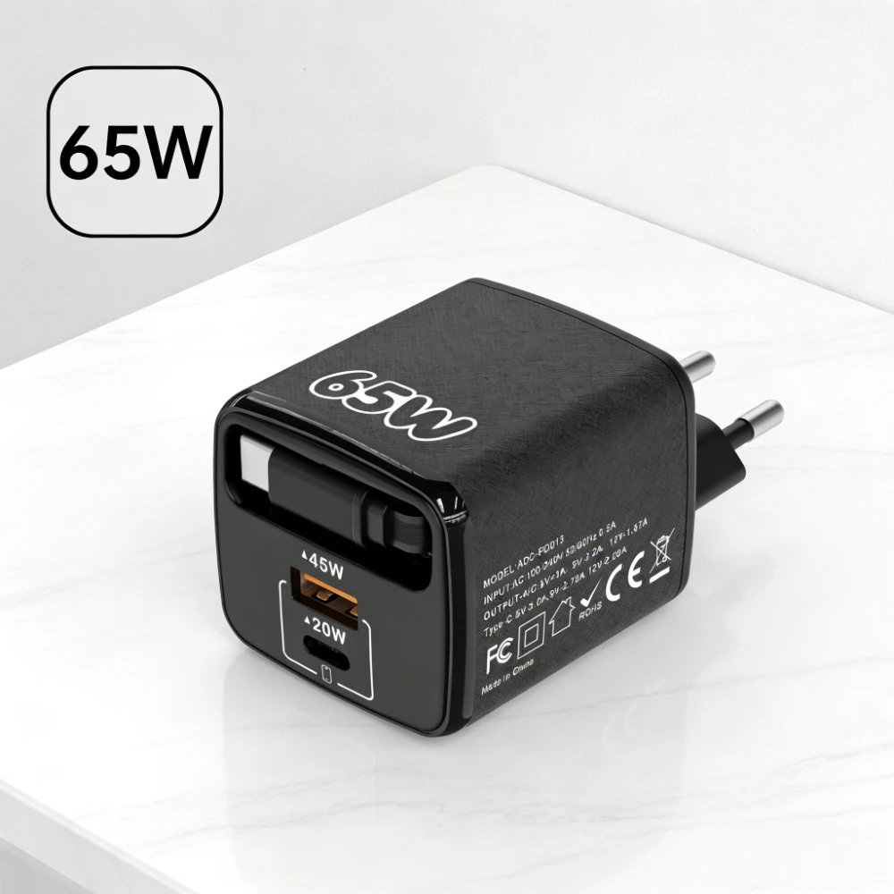 Зарядное устройство USB-C 65 Вт с выдвижным кабелем, быстрое настенное зарядное устройство USB Type-C для путешествий, для iPhone 17, Xiaomi, Huawei, Samsung (EU/US/UK)
Зарядное устройство USB-C 65 Вт с выдвижным кабелем, быстрое настенное зарядное устройство USB Type-C для путешествий, для iPhone 17, Xiaomi, Huawei, Samsung (EU/US/UK)