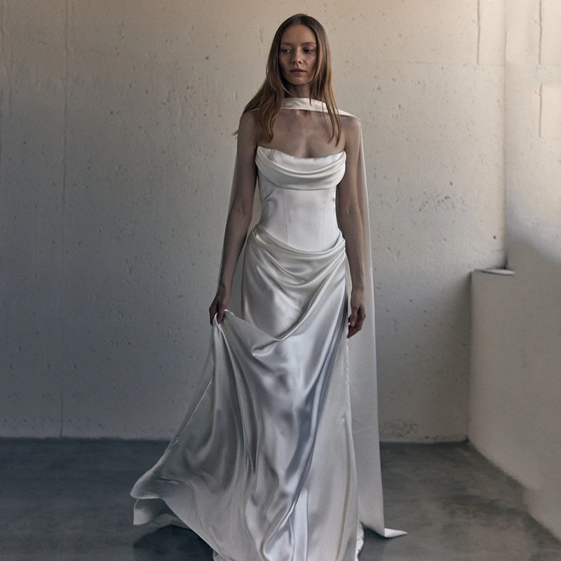 Eightree White Mermaid Wedding Dresses Strapless Floor Length Scarf Bridal Dress 2026 Evening Wedding Ball Prom Gowns Customized
Eightree White Mermaid Wedding Dresses Strapless Floor Length Scarf Bridal Dress 2026 Evening Wedding Ball Prom Gowns Customized