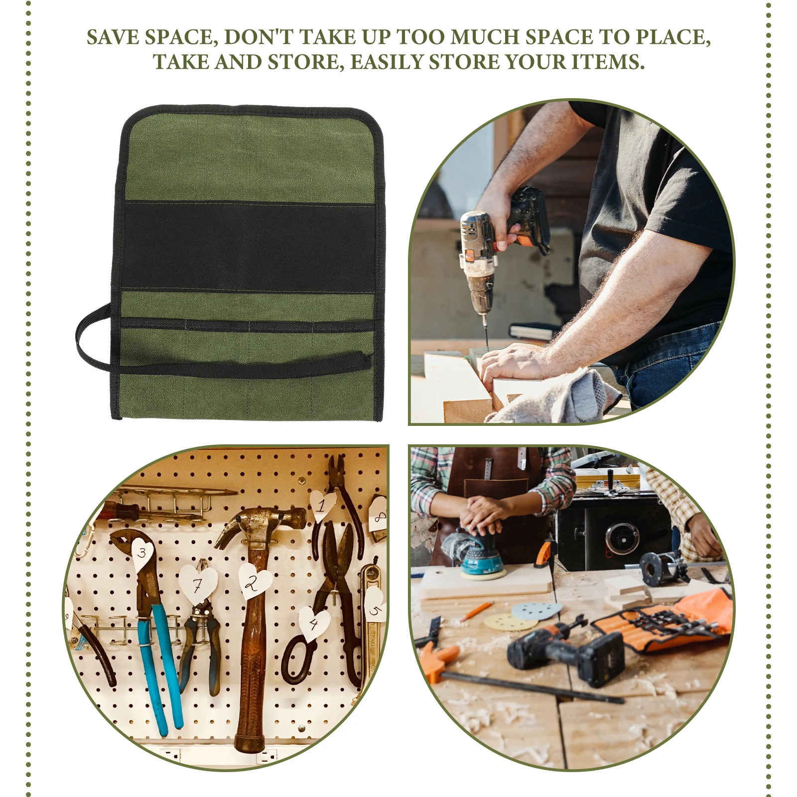 HeavyDuty CanvasPouch ToolRoll Bag MultiPurpose StorageOrganizer ForCarpentry Tools Wrenches Screwdrivers Pliers KeyGadgets
HeavyDuty CanvasPouch ToolRoll Bag MultiPurpose StorageOrganizer ForCarpentry Tools Wrenches Screwdrivers Pliers KeyGadgets