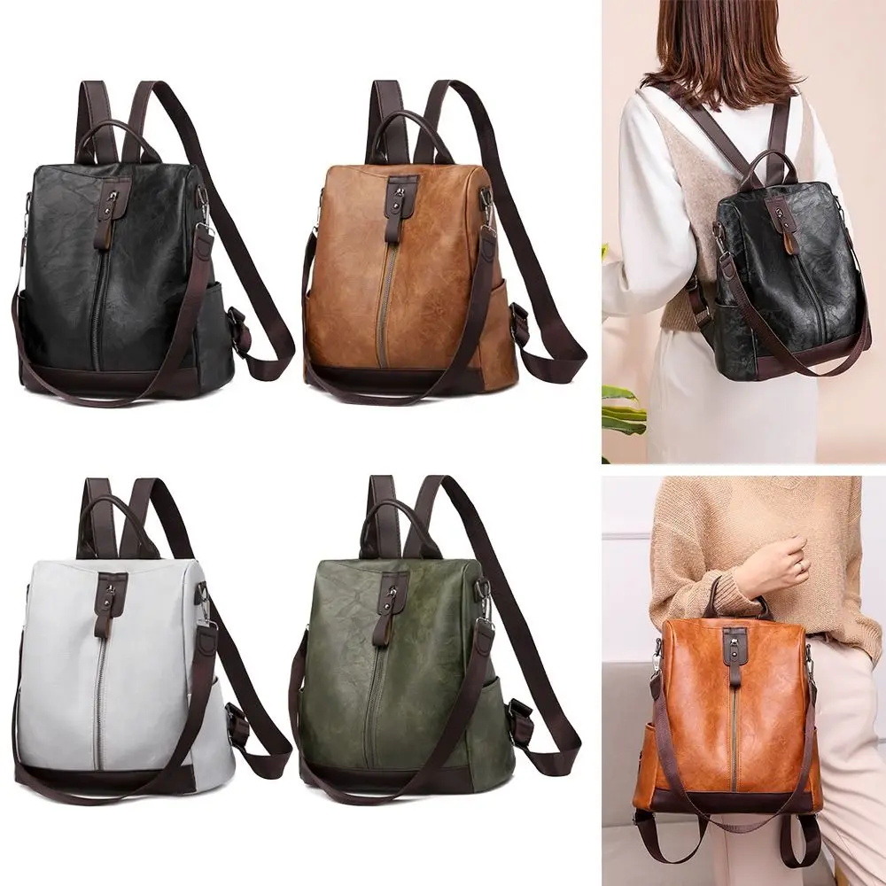 PU Leather Shoulders Backpack Multi-pocket Large Capacity Student Knapsacks Adjustable Strap Anti-theft Computer Backpack 
PU Leather Shoulders Backpack Multi-pocket Large Capacity Student Knapsacks Adjustable Strap Anti-theft Computer Backpack