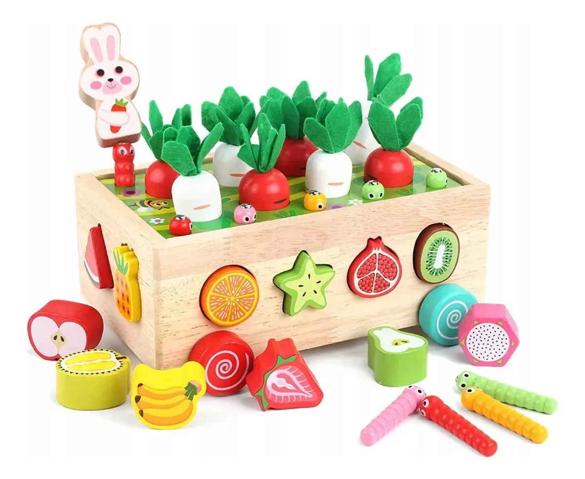Montessori Toys for Baby Boys Girls1 2 3 4Year Wooden Puzzle Carrot Harvest Toy Game Shape Sorting Educational Toys for Children
Montessori Toys for Baby Boys Girls1 2 3 4Year Wooden Puzzle Carrot Harvest Toy Game Shape Sorting Educational Toys for Children
