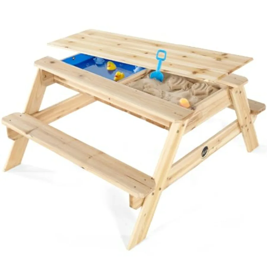 Surfside Wooden Sand and Water Picnic Table for outdoor sensory play, natural wood finish, durable construction, easy-clean rem
Surfside Wooden Sand and Water Picnic Table for outdoor sensory play, natural wood finish, durable construction, easy-clean rem